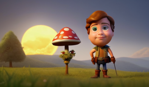 00691-210748626-beatiful-pixar-robin-hood-martinrudat-adorable-eyes-large-expressive-eyes-in-a-forrest-toadstool-mushrooms-castle-sunset-8